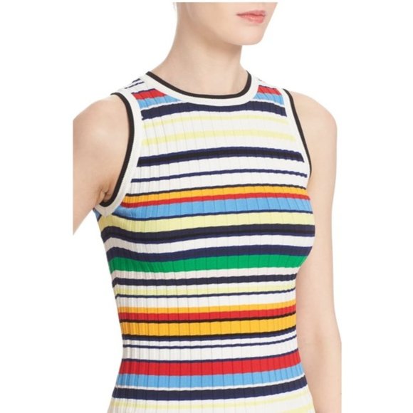 MILLY Striped Rib Knit Tank - Picture 5 of 7